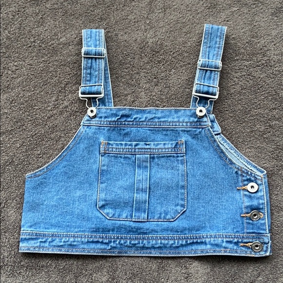 denim crop top - Picture 1 of 3